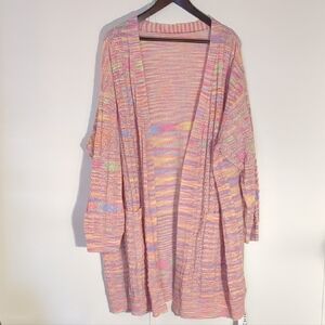 BloomChic Pastel Striped Cardigan
